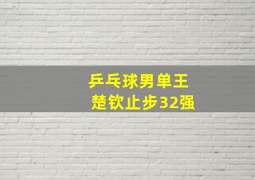 乒乓球男单王楚钦止步32强