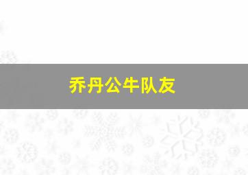 乔丹公牛队友