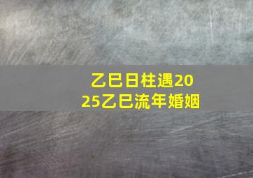 乙巳日柱遇2025乙巳流年婚姻