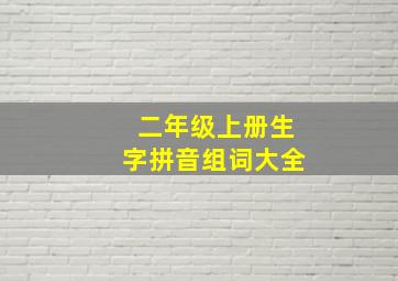 二年级上册生字拼音组词大全