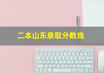 二本山东录取分数线