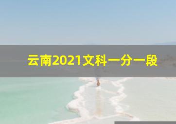 云南2021文科一分一段