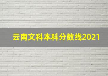 云南文科本科分数线2021