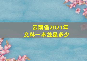 云南省2021年文科一本线是多少