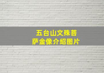 五台山文殊菩萨金像介绍图片