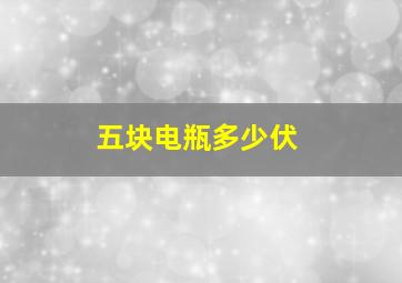 五块电瓶多少伏