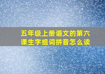 五年级上册语文的第六课生字组词拼音怎么读