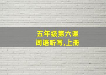 五年级第六课词语听写,上册