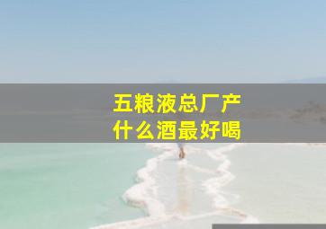 五粮液总厂产什么酒最好喝