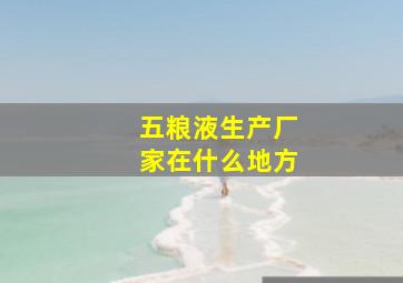 五粮液生产厂家在什么地方