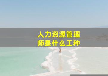 人力资源管理师是什么工种