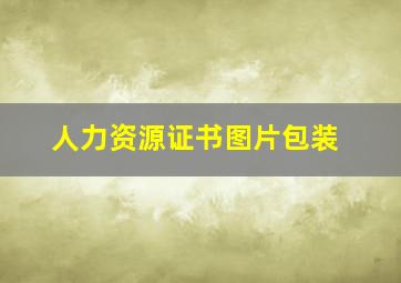 人力资源证书图片包装