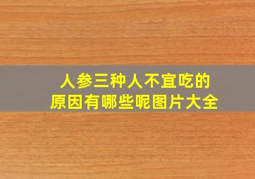 人参三种人不宜吃的原因有哪些呢图片大全