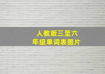 人教版三至六年级单词表图片