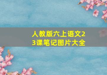 人教版六上语文23课笔记图片大全