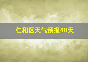 仁和区天气预报40天