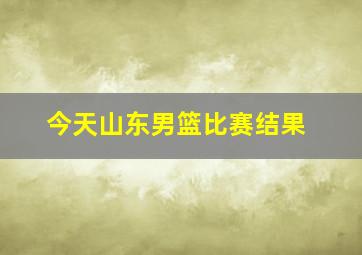 今天山东男篮比赛结果