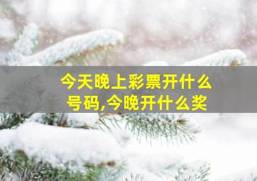 今天晚上彩票开什么号码,今晚开什么奖