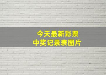 今天最新彩票中奖记录表图片