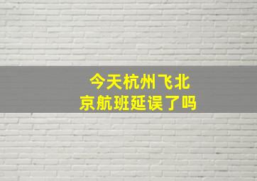 今天杭州飞北京航班延误了吗