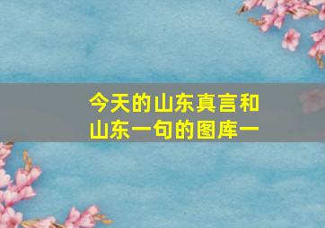 今天的山东真言和山东一句的图库一