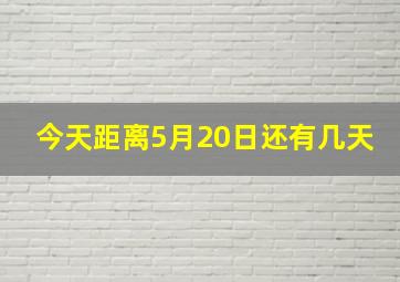 今天距离5月20日还有几天