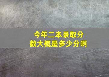 今年二本录取分数大概是多少分啊