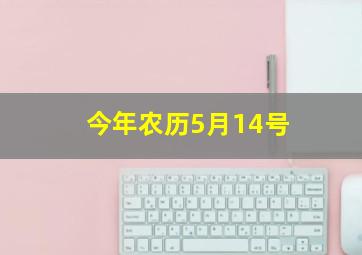 今年农历5月14号