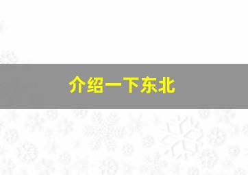 介绍一下东北