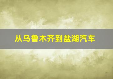 从乌鲁木齐到盐湖汽车