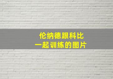 伦纳德跟科比一起训练的图片