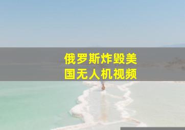 俄罗斯炸毁美国无人机视频