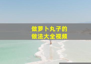 做萝卜丸子的做法大全视频