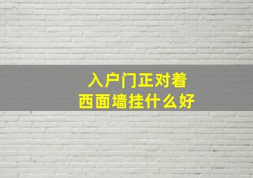 入户门正对着西面墙挂什么好