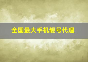 全国最大手机靓号代理