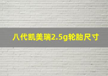 八代凯美瑞2.5g轮胎尺寸