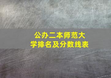 公办二本师范大学排名及分数线表