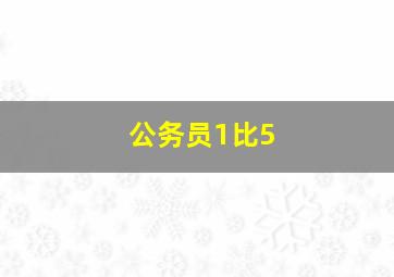 公务员1比5