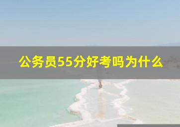 公务员55分好考吗为什么