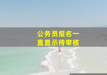 公务员报名一直显示待审核