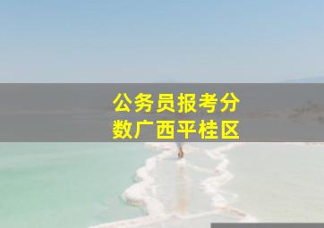 公务员报考分数广西平桂区