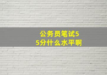 公务员笔试55分什么水平啊