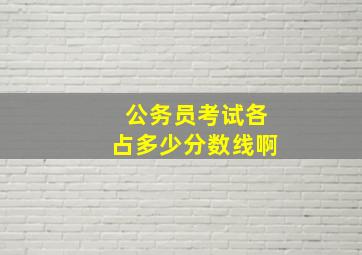 公务员考试各占多少分数线啊