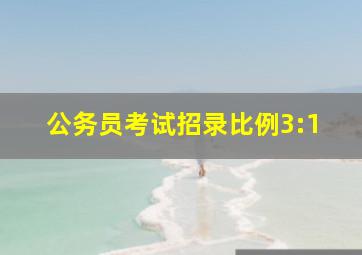 公务员考试招录比例3:1