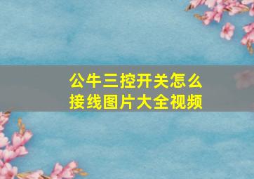 公牛三控开关怎么接线图片大全视频