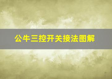 公牛三控开关接法图解