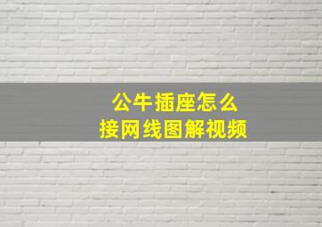 公牛插座怎么接网线图解视频