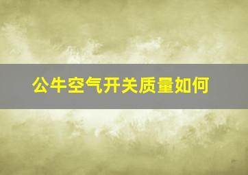 公牛空气开关质量如何