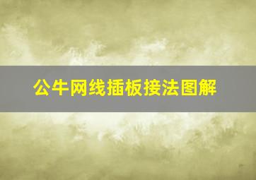 公牛网线插板接法图解