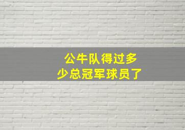 公牛队得过多少总冠军球员了